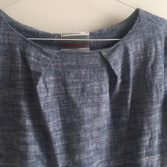 Light Blue Tunic with Pockets! Mini Shift Dress - Picture 7 of 8